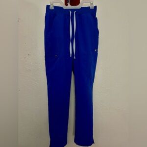 Figs Yola High Waisted Scrub Pants Royal Blue